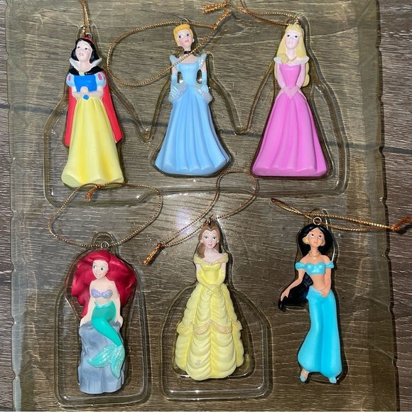 Disney Christmas Ornament Set Storybook Set The Princess Collection 6 Ornaments - Picture 7 of 9